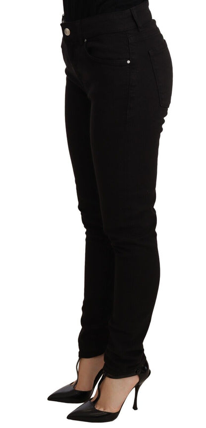 Elegante Slim-Fit-Skinny-Jeans in Schwarz