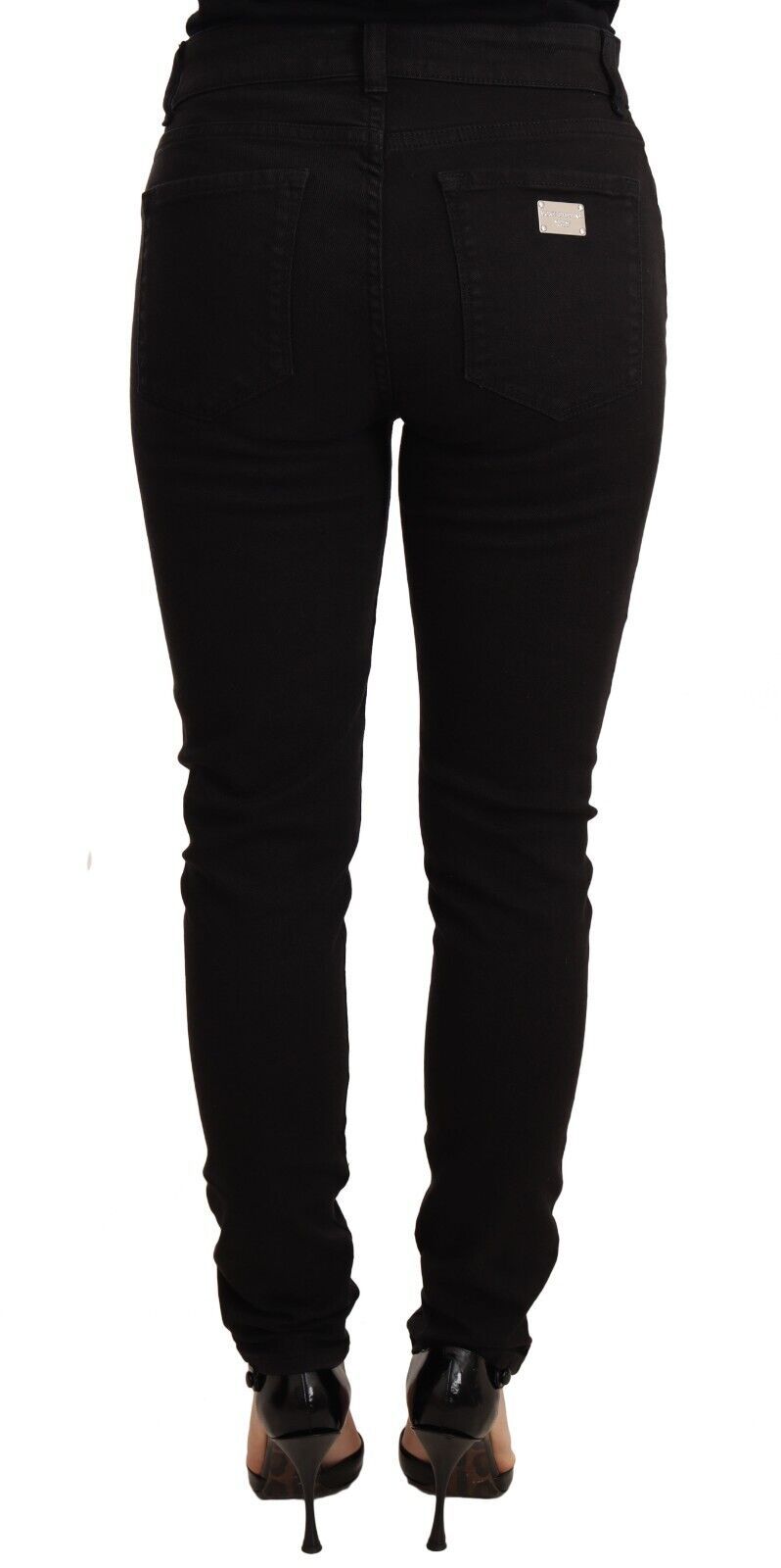 Elegante Slim-Fit-Skinny-Jeans in Schwarz