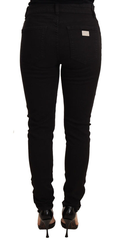 Elegante Slim-Fit-Skinny-Jeans in Schwarz