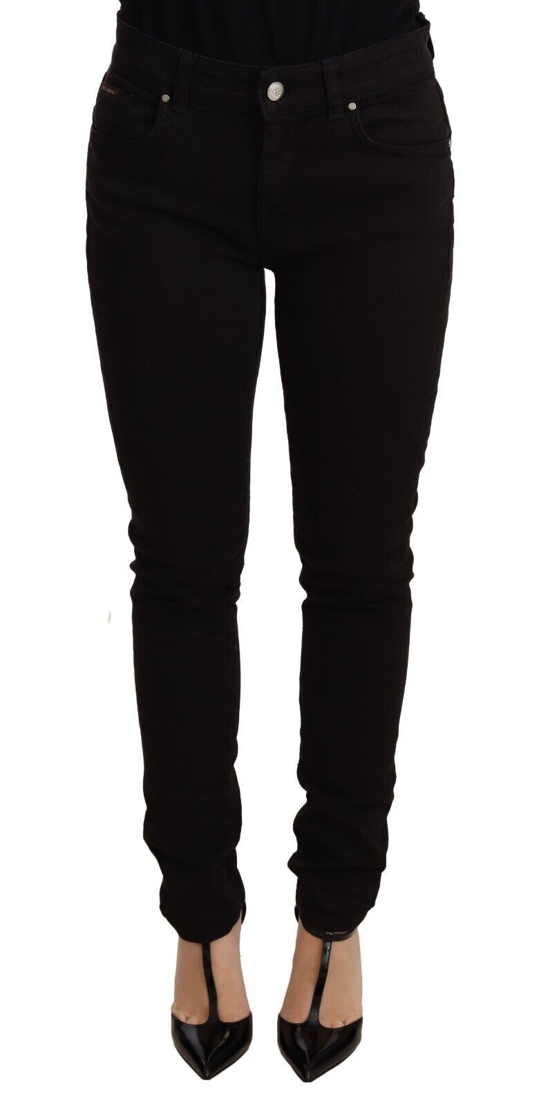 Elegante Slim-Fit-Skinny-Jeans in Schwarz