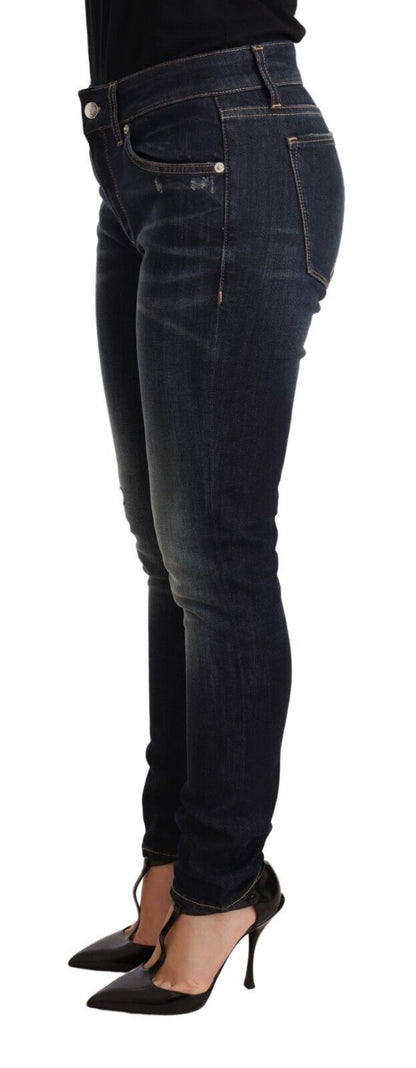 Schicke blaue Slim-Skinny-Jeans