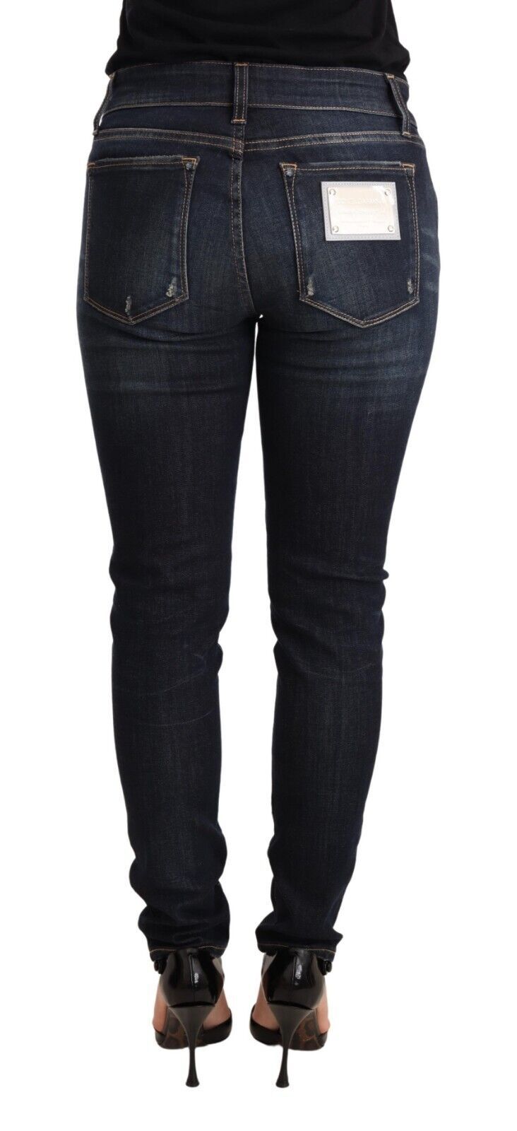 Schicke blaue Slim-Skinny-Jeans