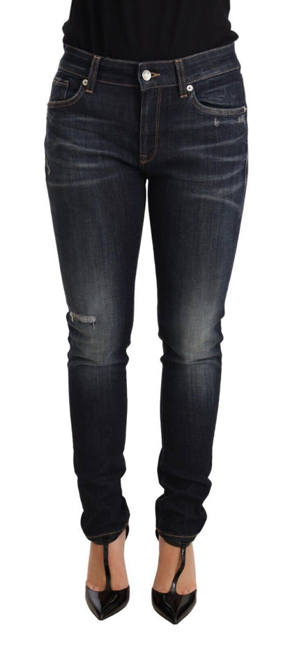 Schicke blaue Slim-Skinny-Jeans