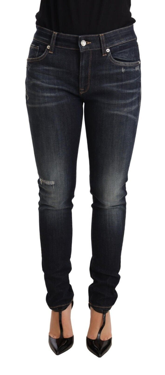 Schicke blaue Slim-Skinny-Jeans