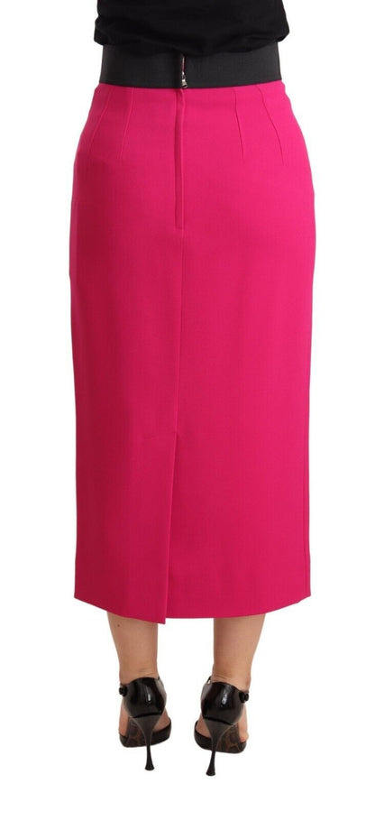 Eleganter High-Waist-Bleistiftrock in Pink
