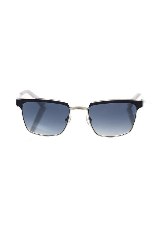 Schwarze Metallic-Sonnenbrille für Männer