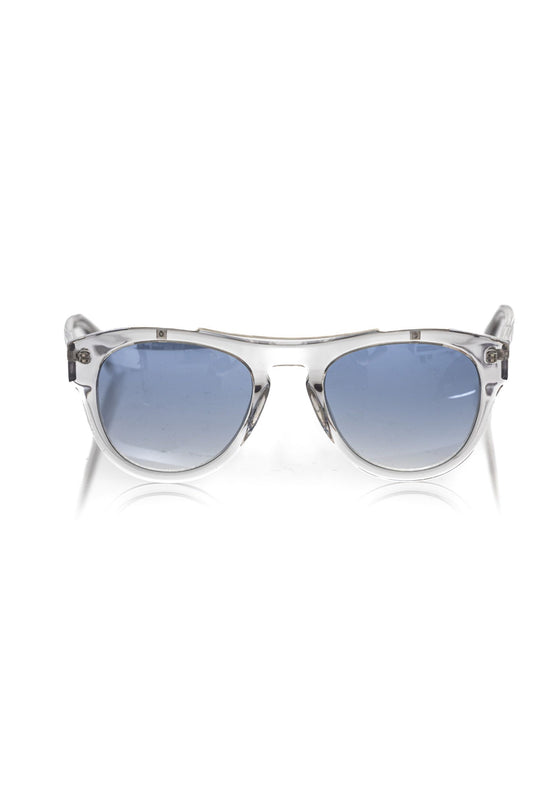 Weiße Acetat-Sonnenbrille für Herren