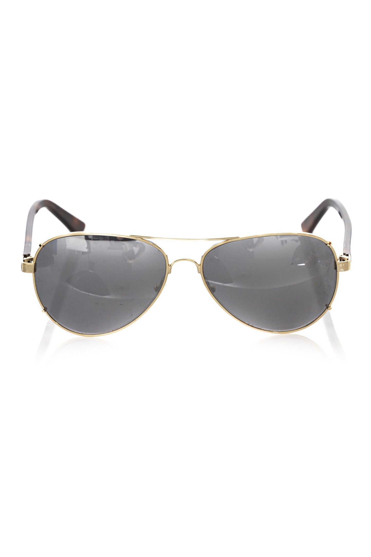 Sonnenbrille aus goldfarbener Metallicfaser für Herren