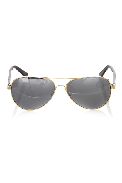 Sonnenbrille aus goldfarbener Metallicfaser für Herren