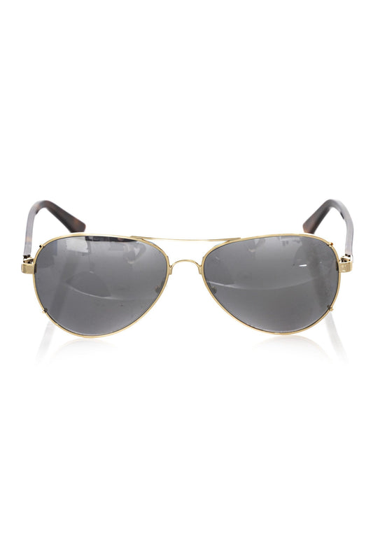 Sonnenbrille aus goldfarbener Metallicfaser für Herren