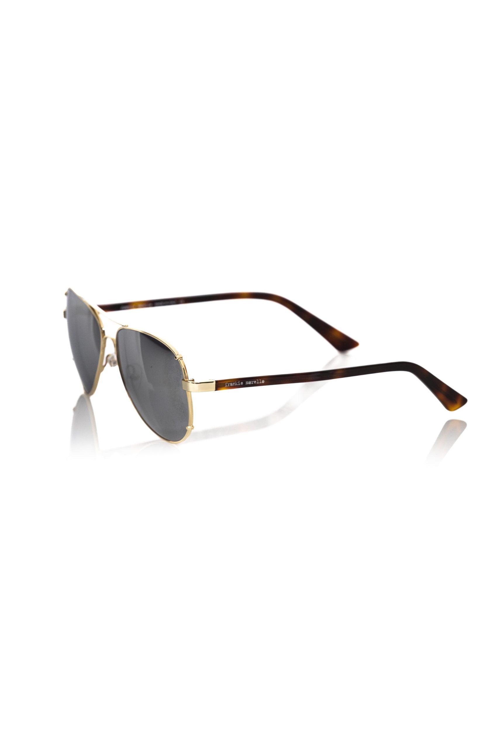 Sonnenbrille aus goldfarbener Metallicfaser für Herren