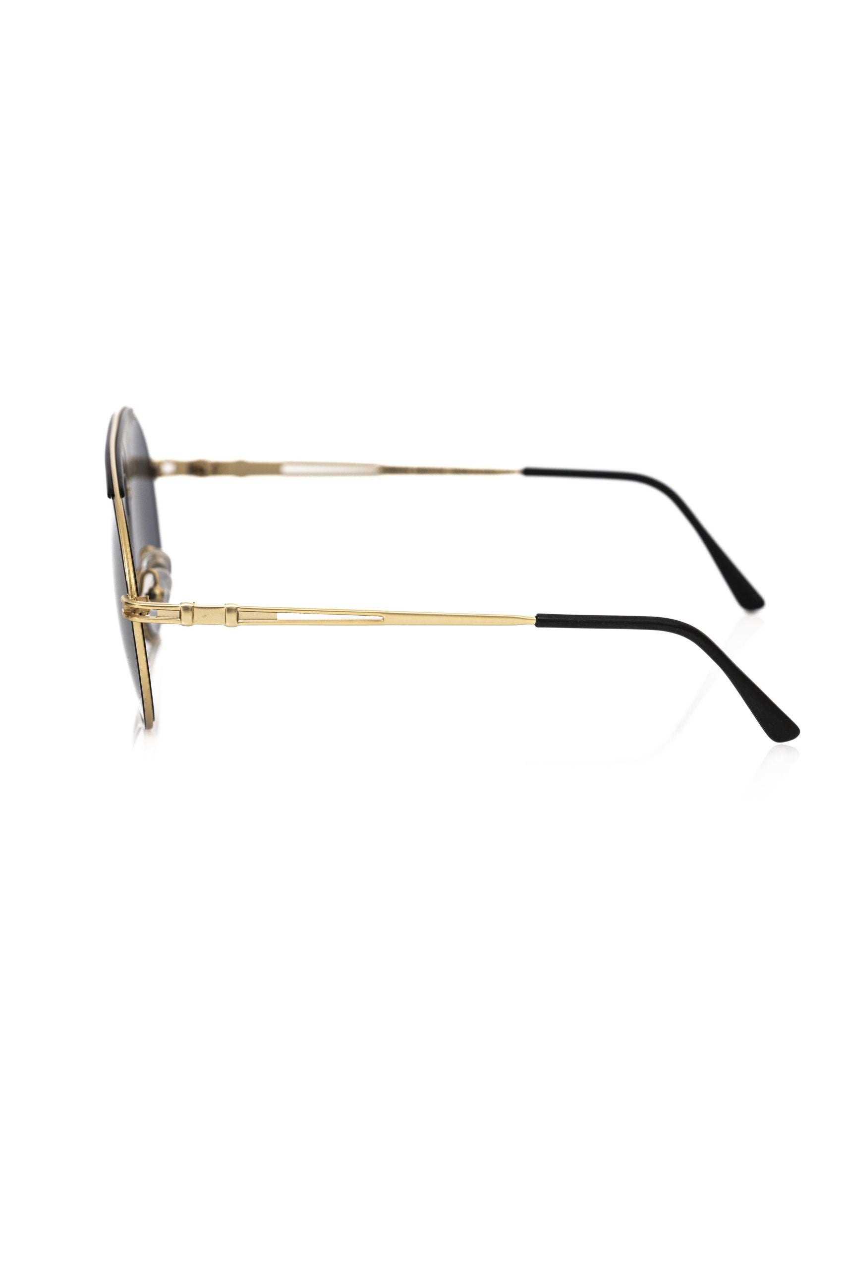 Schwarze Metallic-Sonnenbrille für Herren