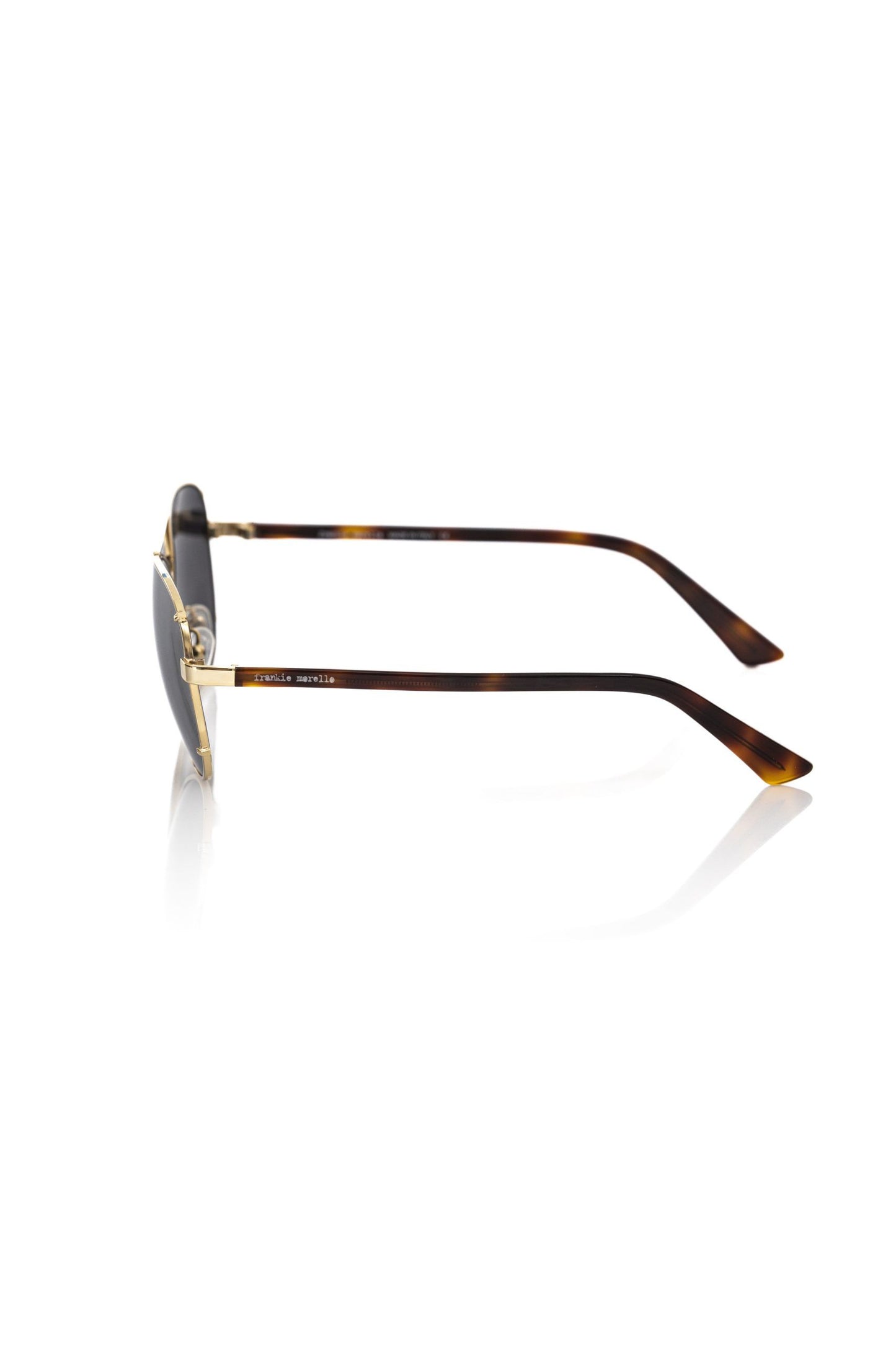 Sonnenbrille aus goldfarbener Metallicfaser für Herren