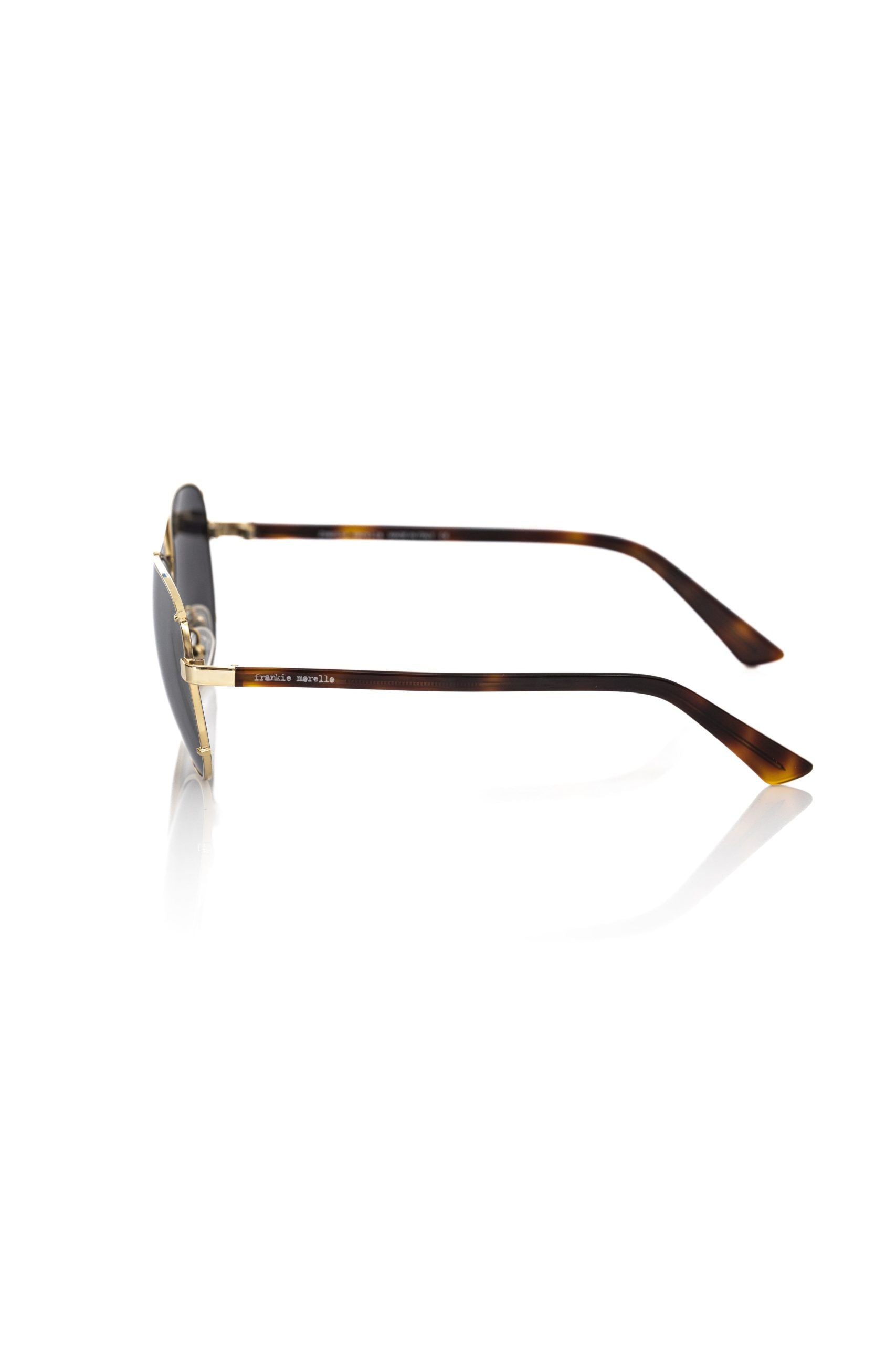 Sonnenbrille aus goldfarbener Metallicfaser für Herren