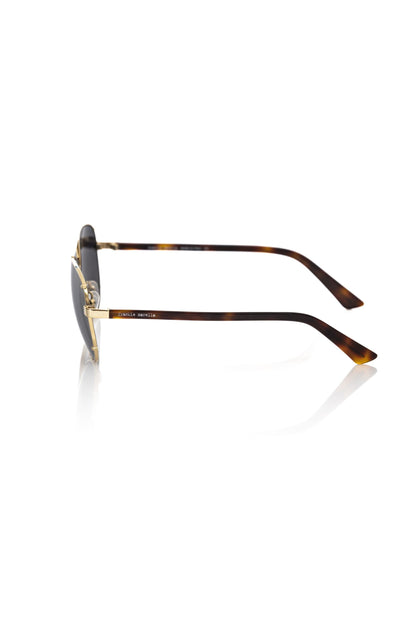 Sonnenbrille aus goldfarbener Metallicfaser für Herren