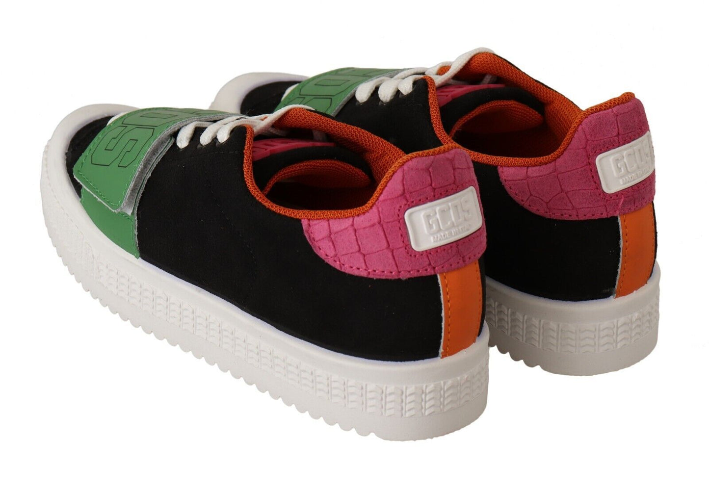 Stilvolle mehrfarbige Low-Top-Sneaker zum Schnüren