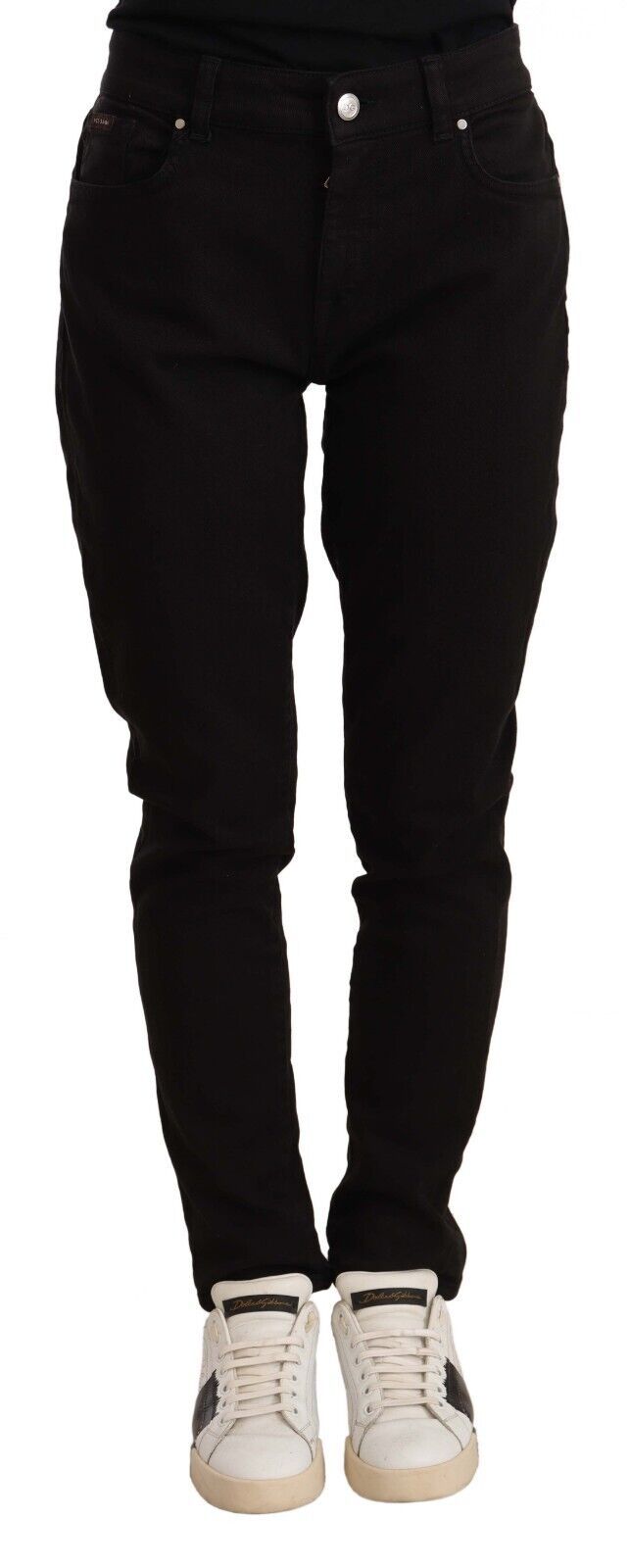 Elegante Slim-Fit-Skinny-Jeans in Schwarz
