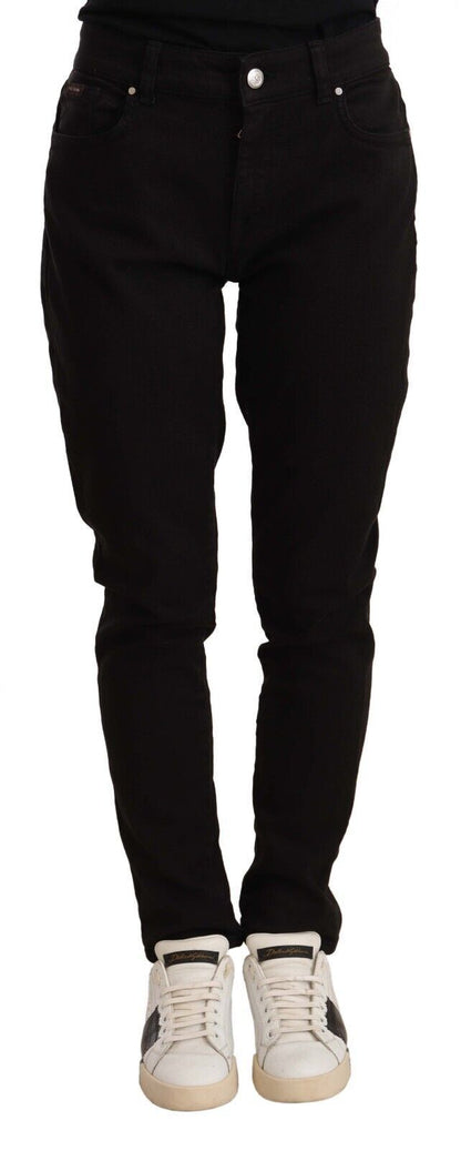 Elegante Slim-Fit-Skinny-Jeans in Schwarz