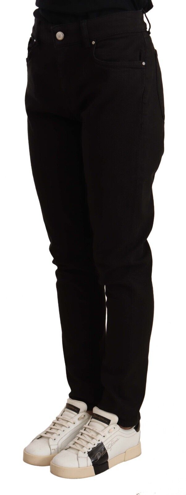 Elegante Slim-Fit-Skinny-Jeans in Schwarz
