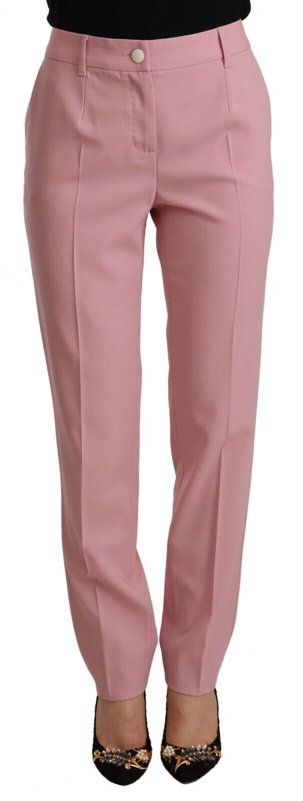 Elegante rosa Hose mit hoher Taille