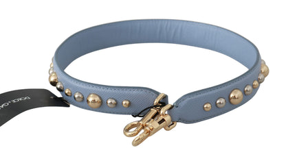 Eleganter blauer Leder-Schultergurt