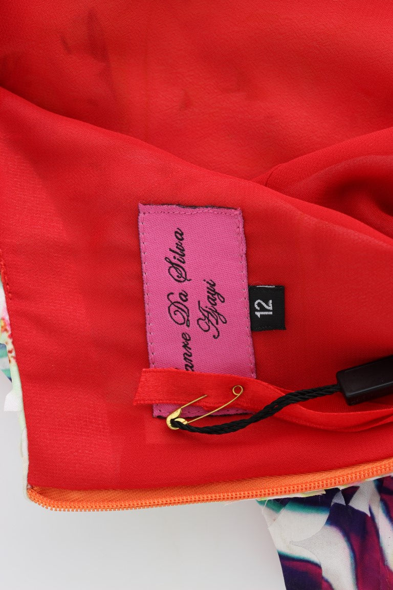 Mehrfarbiges Etuikleid – Kunstvolle Eleganz