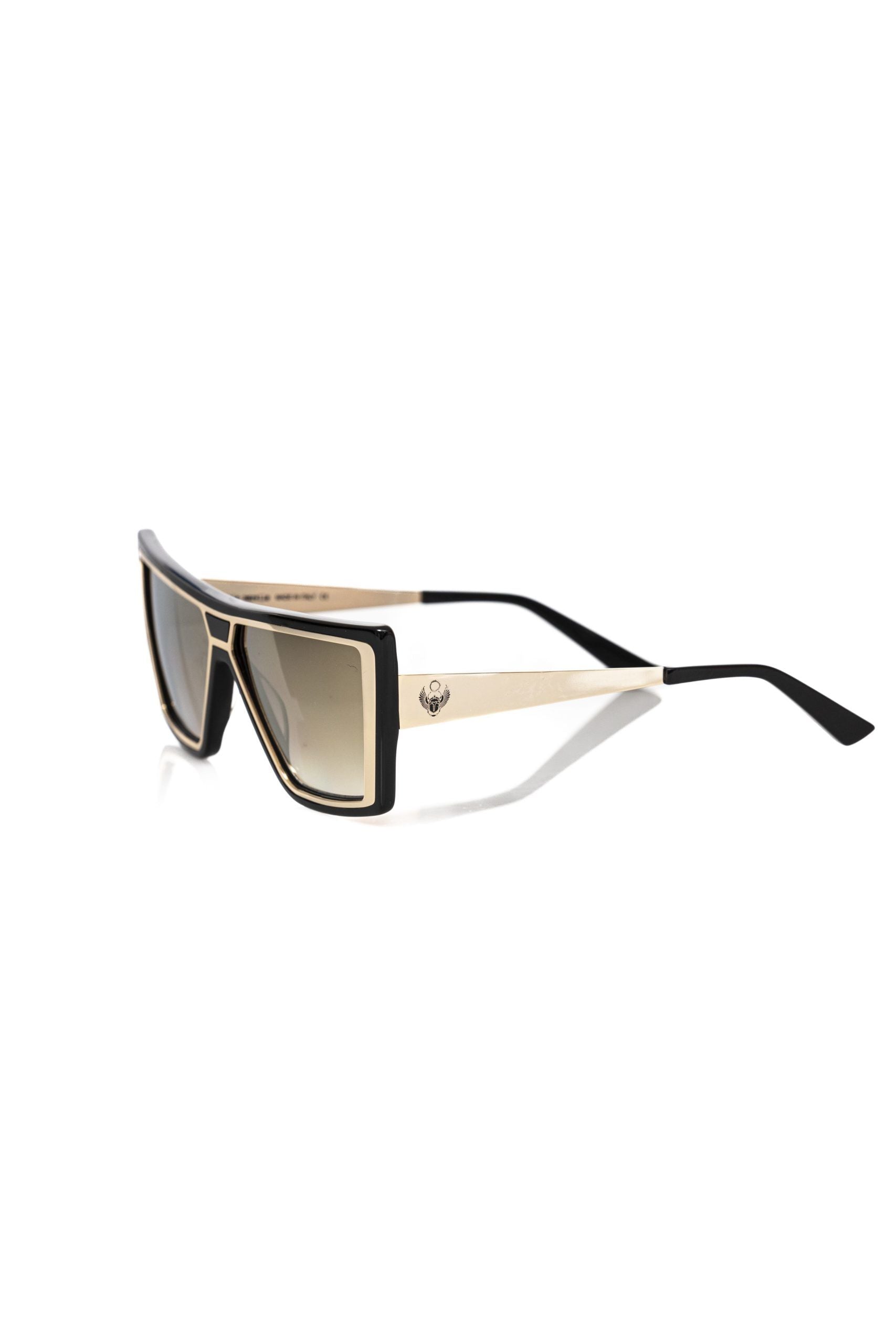 Schwarze Acetat-Sonnenbrille für Damen