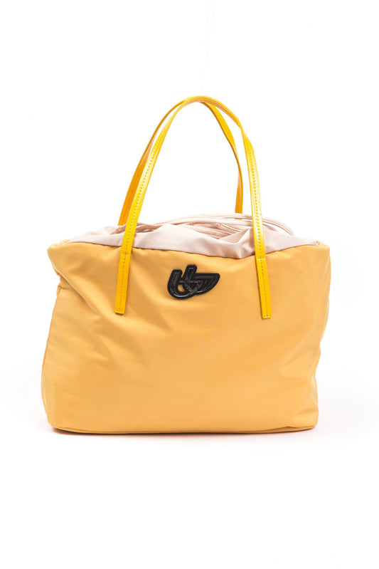 Gelbe Damenhandtasche aus Polyester