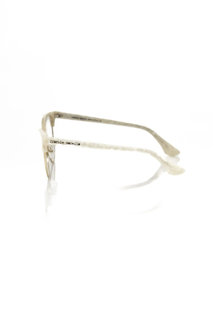Weißmetallic Damenbrille