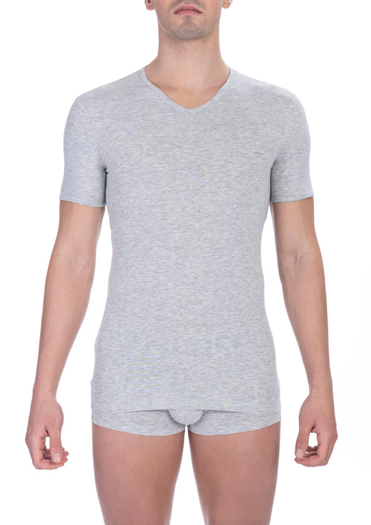 Graues Baumwoll-T-Shirt für Herren