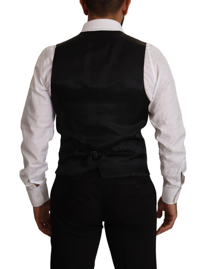 Elegante blau gestreifte Weste