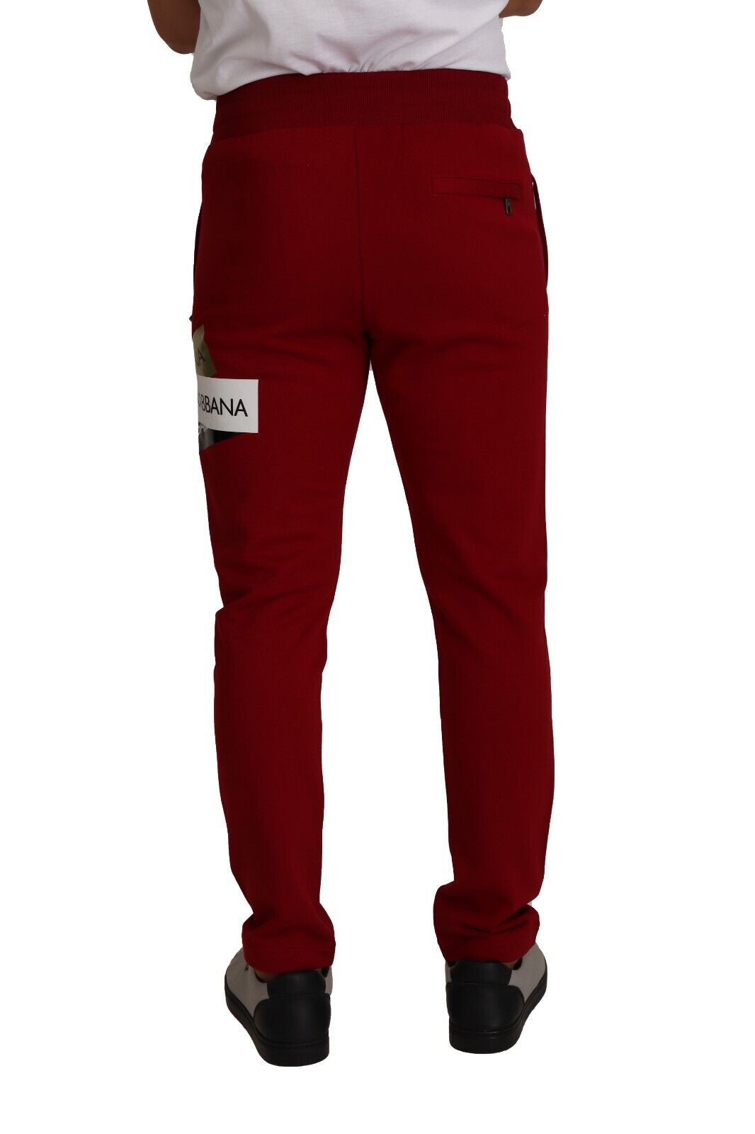 Elegante rote Jogginghose mit Kordelzugverschluss
