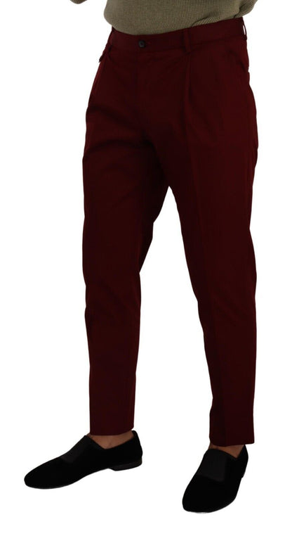 Elegante dunkelrote Chinos für Herren