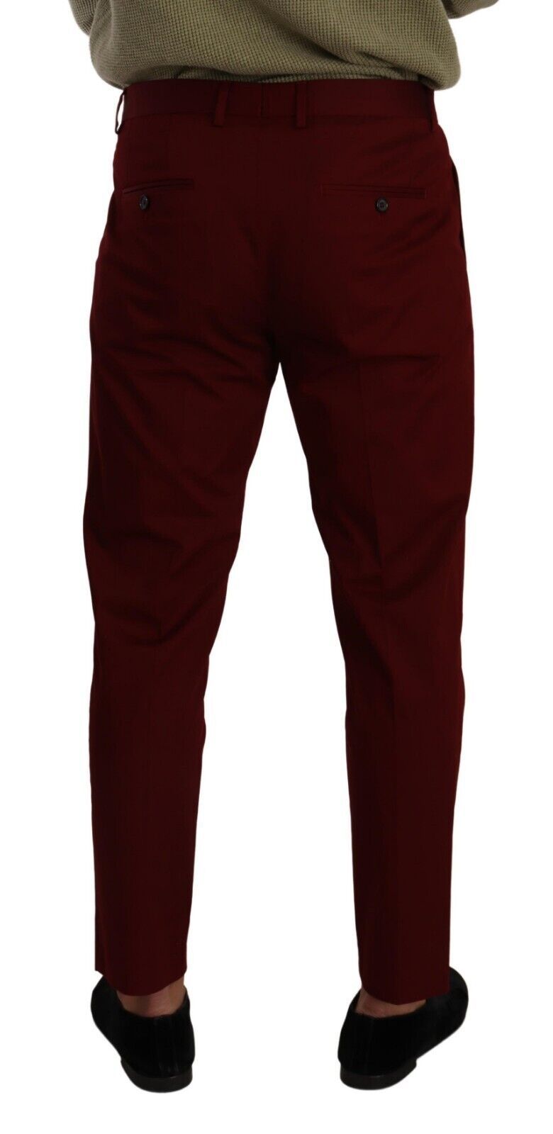 Elegante dunkelrote Chinos für Herren