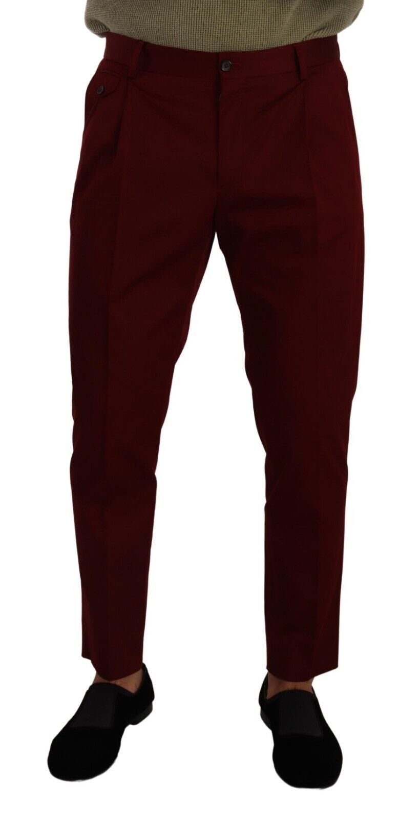 Elegante dunkelrote Chinos für Herren