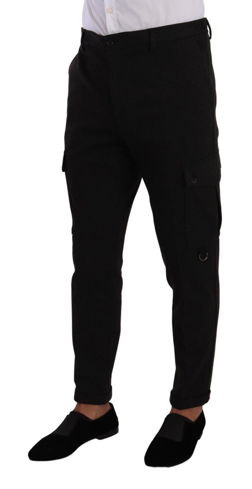 Schicke Skinny Cargohose in zeitlosem Schwarz
