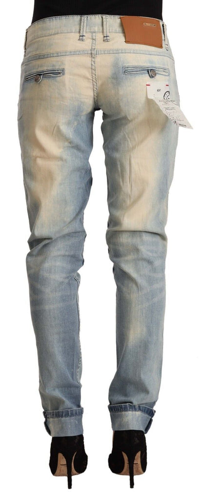 Schicke hellblaue Skinny-Jeans aus Baumwolle