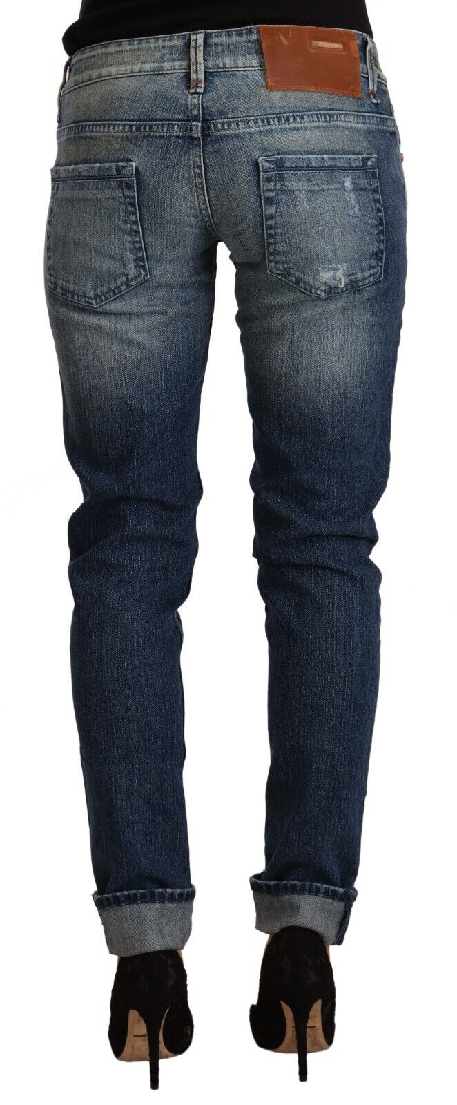 Schicke, blau verwaschene Skinny-Jeans „Serenade“