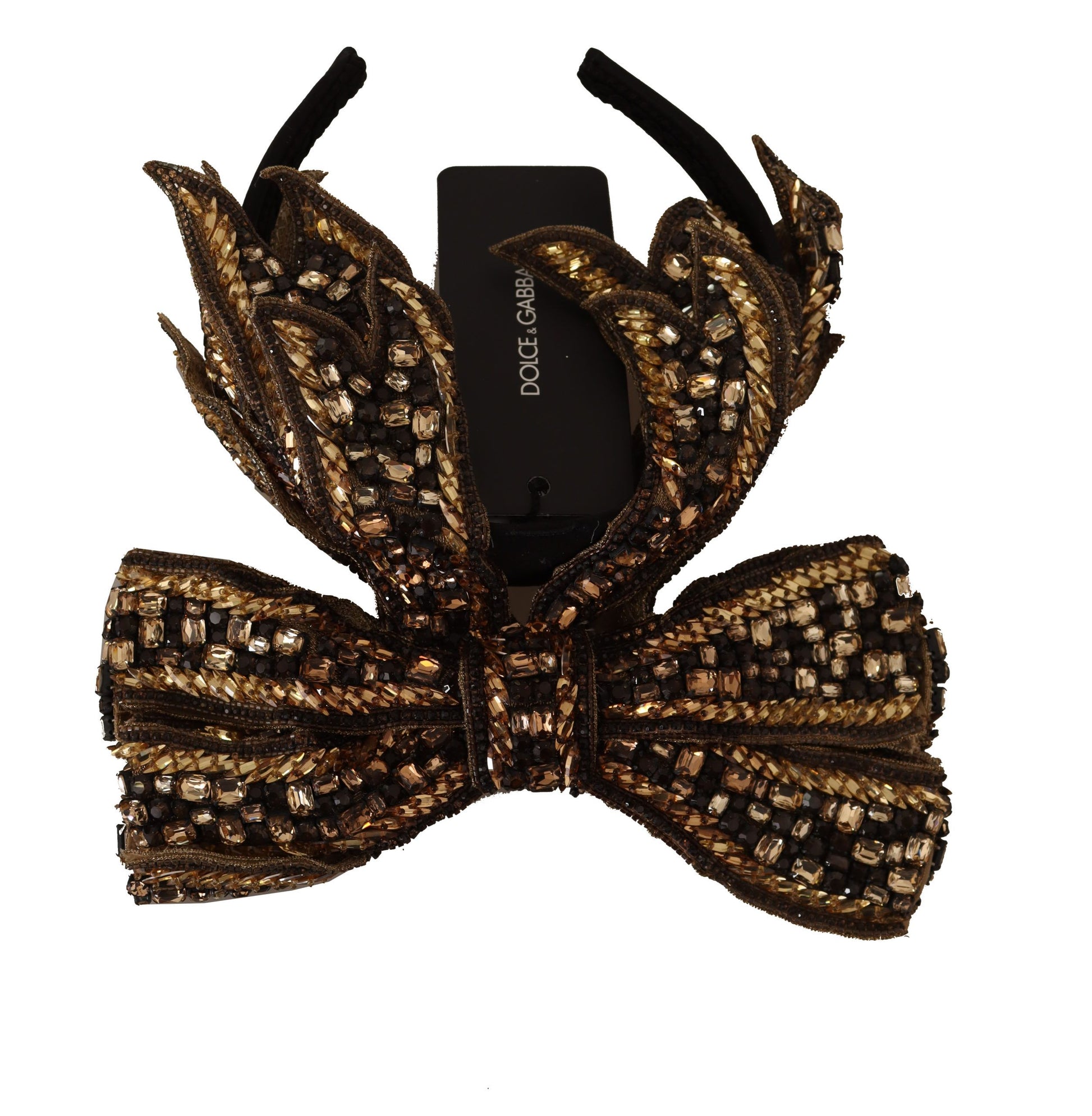 Elegantes, mit Gold verziertes Seidendiadem