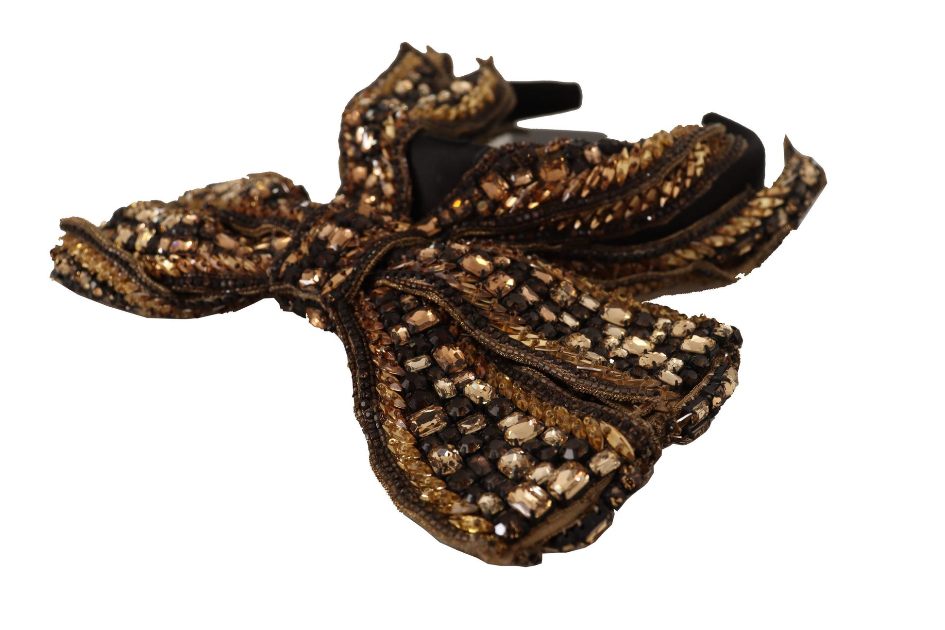 Elegantes, mit Gold verziertes Seidendiadem