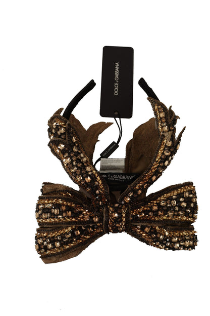 Elegantes, mit Gold verziertes Seidendiadem