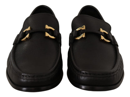 Elegante Loafer aus schwarzem Kalbsleder