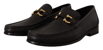 Elegante Loafer aus schwarzem Kalbsleder