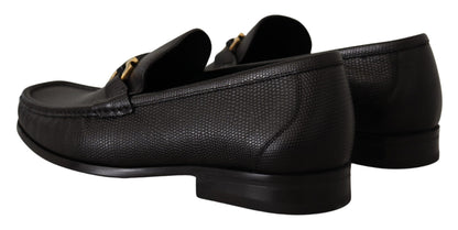 Elegante Loafer aus schwarzem Kalbsleder