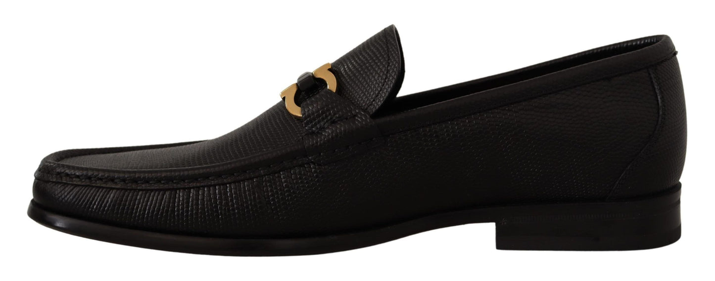 Elegante Loafer aus schwarzem Kalbsleder