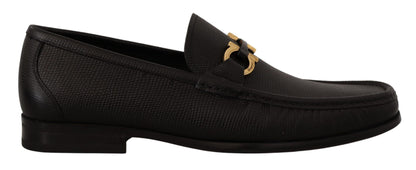 Elegante Loafer aus schwarzem Kalbsleder