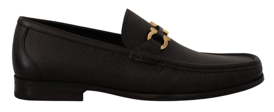 Elegante Loafer aus schwarzem Kalbsleder