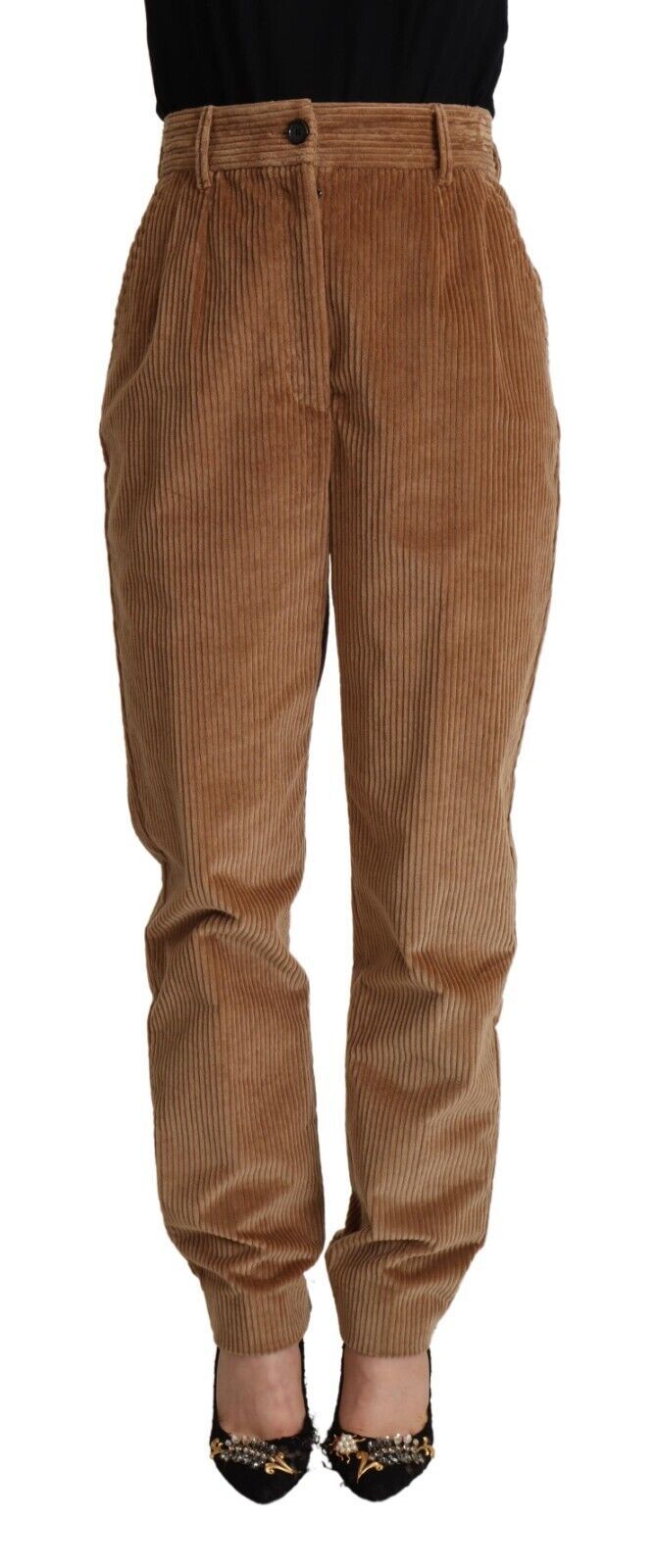 Schicke Skinny-Hose aus Cord mit hoher Taille