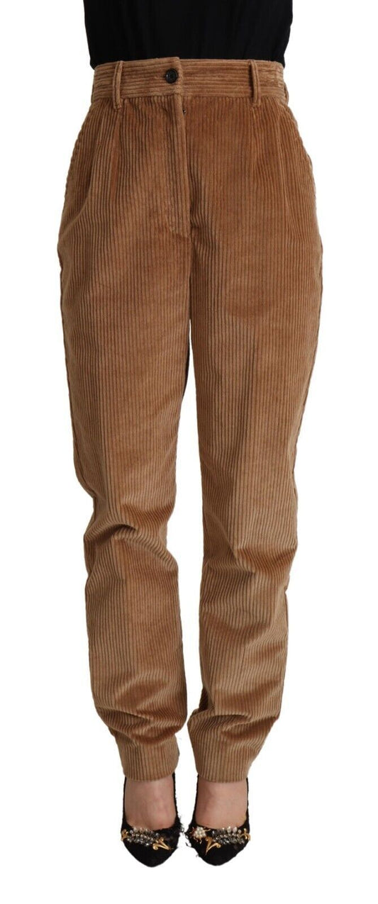 Schicke Skinny-Hose aus Cord mit hoher Taille