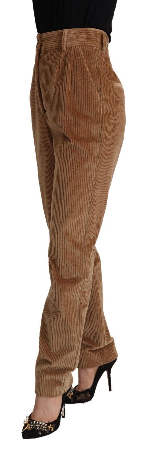 Schicke Skinny-Hose aus Cord mit hoher Taille